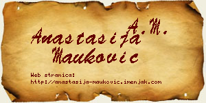 Anastasija Mauković vizit kartica